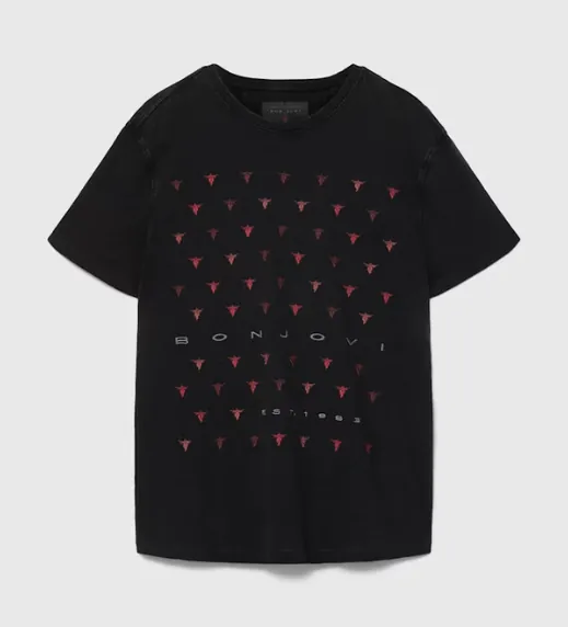 Bon Jovi Heart and Dagger Repeat Tee